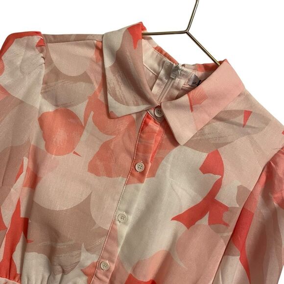 Style State Racquel Mini Dress Button Front Long Sleeves Size 8 NWT - Picture 2 of 7